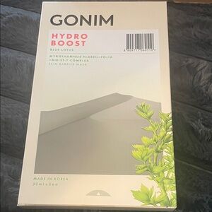 GONIM Hydro Boost Blue Lotus Skin Barrier Masks 5 pack